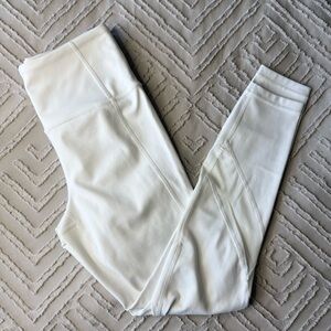 Athleta High Rise White Mesh Leggings | 4